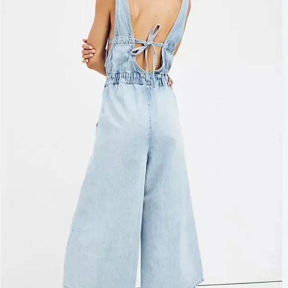 SOLD Free People Alora Jumpsuit in Railroad Stripe - Picture 3 of 3